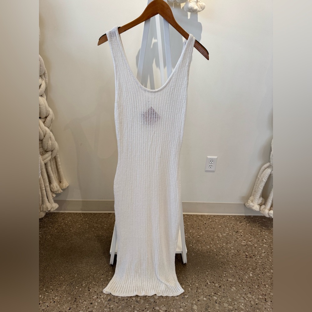 NWT White Sleeveless Knit Coverup